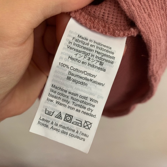 Madewell • button front tie tank top small mauve - Picture 4 of 6